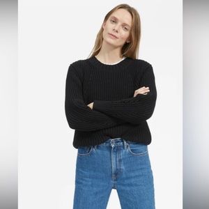 Everlane texture cotton crew sweater size L